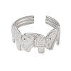Elephant 304 Stainless Steel Finger Rings Components SA-CBA45D5-18P-2
