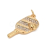 304 Stainless Steel Micro Pave Cubic Zirconia Pendants STAS-D305-02G-E-2