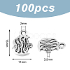 100PCS Alloy Fish Charms TIBEP-DC0001-27-2