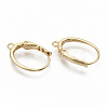 Brass Leverback Earring Findings KK-T051-42G-NF-3