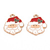 Eco-Friendly Alloy Enamel Pendants ENAM-T011-55-NR-2