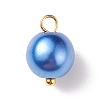 Glass Pearl Pendants PALLOY-JF01880-01-2