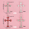 12Pcs 2 Style Tibetan Style Alloy Rhinestone Pendants RB-FH0001-04-5