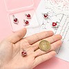 6Pcs 6 Styles Brass Pave Cubic Zirconia Pendants KK-CJ0014-15-4