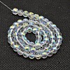 Imitate Austrian Crystal Electroplate Glass Round Bead Strands X-GLAA-F030-4mm-B01-2