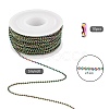 5M Rainbow Color 304 Stainless Steel Ball Chains STAS-SZ0002-22B-7