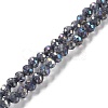 Transparent Electroplate Glass Beads Strands EGLA-F160-02A-1