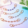 5Pcs 5 Styles Evil Eye Alloy Link Chains Bag Extender Chains AJEW-TAC00036-7