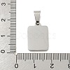 304 Stainless Steel Pave Natural White Shell Pendants STAS-S130-03P-Y-3