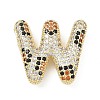 Brass Micro Pave Cubic Zirconia Pendants KK-Z108-02G-W-1