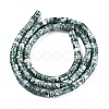 Natural Green Spot Jasper Beads Strands G-F631-A36-3