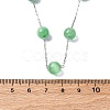 304 Stainless Steel Cat Eye Round Beads Handmade Chain Necklaces for Women NJEW-C073-01P-04-5