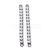 Brass Clear Round Cubic Zirconia Links Connectors ZIRC-G170-23B-2
