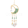 Crystal Chandelier Glass Teardrop Pendant Decorations HJEW-PH01778-03-1