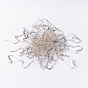 Silver Color Plated Brass Earring Hooks X-KK-Q369-S-5