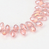 Electroplate Glass Beads Strands X-EGLA-J068-AB04-1