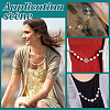 8Pcs Glass Pearl Bead & Alloy Charm Links Sweater Shawl Clip HJEW-PH02388-5