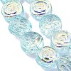 Electroplate Baking Paint Transparent Glass Beads Strands GL-CBA2ED2-05G-3