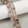 Natural Black Gold Rutilated Quartz Beads Strands G-H093-B03-6mm-1