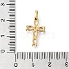 Brass Pave Clear Cubic Zirconia Pendants X-KK-M101-01G-02-3