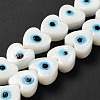 Handmade Evil Eye Lampwork Beads Strands LAMP-E023-07B-01-4