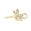 Brass Micro Pave Cubic Zirconia Pendants KK-D357-07B-G-2