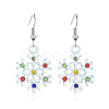 Snowflake Alloy Enamel Dangle Earrings FS-WGD9918-15-1