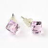 Shiny Glass Rhinestone Stud Earrings EJEW-F0039-M-4