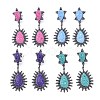 Polymer Clay Rhinestone Dangle Stud Earrings EJEW-E249-01-1