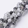 Natural Black Rutilated Quartz Beads Strands G-D295-10mm-1