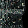2 Yards Polyester Embroidery 3D Flower Mesh Fabrics DIY-WH0622-383E-1