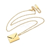 304 Stainless Steel Envolope Pendant Necklaces for Women NJEW-U037-01C-G-4