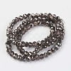 Electroplate Transparent Glass Beads Strands EGLA-A034-T4mm-P14-2