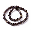 Electroplate Opaque Glass Beads Strands GLAA-P003-A01-3