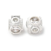 Brass Pave Cubic Zirconia Beads KK-C157-27S-2
