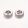 Brass Cubic Zirconia Beads ZIRC-F001-116P-2