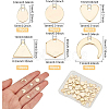 60Pcs 6 Style Brass Charms KK-BC0008-05-2
