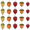25Pcs 5 Styles Handmade Lampwork Pendants PALLOY-YW00073-1