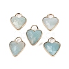 Natural Flower Amazonite Faceted Pendans KK-L218-005G-05-1