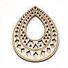 Undyed Wood Big Pendants X-WOOD-T008-39-2