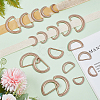 20Pcs 5 Style Alloy D Rings FIND-WR0006-87-4