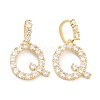 Brass Micro Pave Clear Cubic Zirconia Pendants ZIRC-J039-18G-Q-1