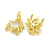 Rack Plating Brass Micro Pave Cubic Zirconia Spider Charms ZIRC-I065-02H-2