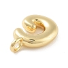 Rack Plating Brass Balloon Letter Pendants KK-C050-01G-G-2