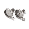 Non-Tarnish 304 Stainless Steel Stud Earring Finding STAS-WH0042-03P-NR-2