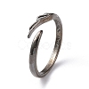 Alloy Wing Open Cuff Ring for Women RJEW-K239-17B-B-3