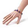 3Pcs 3 Color Evil Eye Lampwork & Glass Seed & Brass Beaded Triple Layer Multi-strand Bracelets Set for Women BJEW-JB09252-3