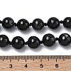 Natural Black Silver Line Jasper Beads Strands G-L650-K01-01-5