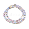 Transparent Electroplate Glass Bead Strands EGLA-P049-02A-HR01-2
