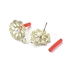 Rack Plating Golden Alloy with ABS Pearl Stud Earring Findings EJEW-B036-03G-11-2